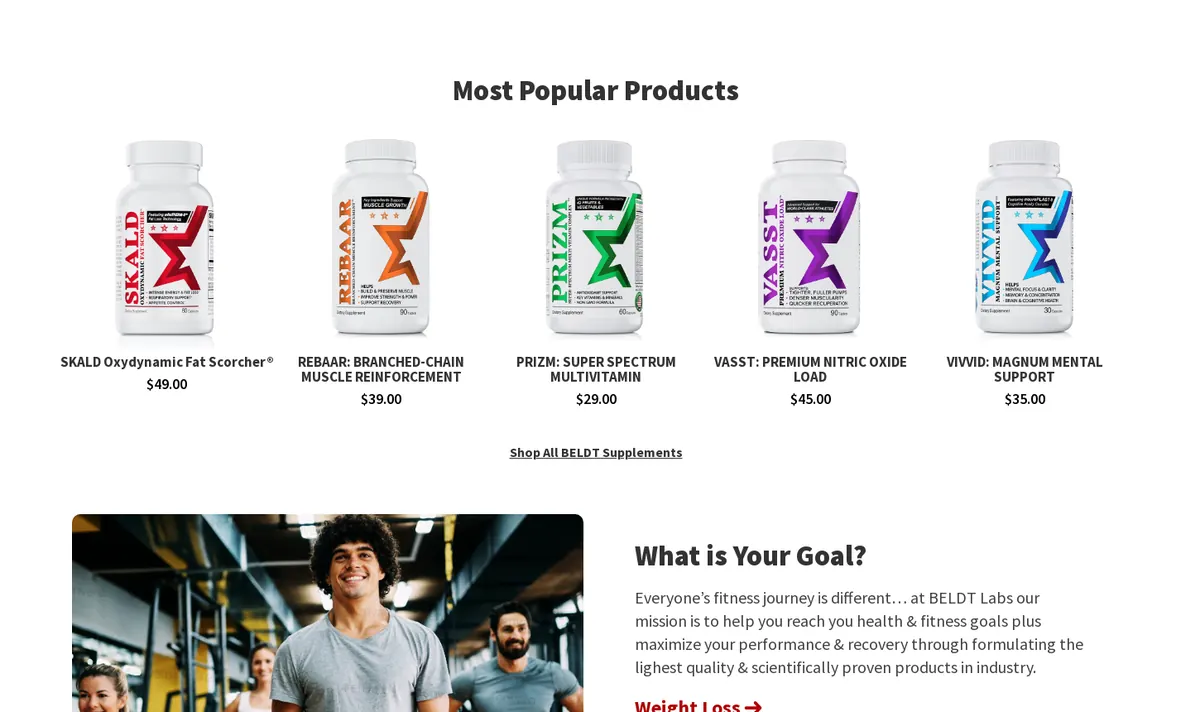 Most popular products and goal-based shopping paths