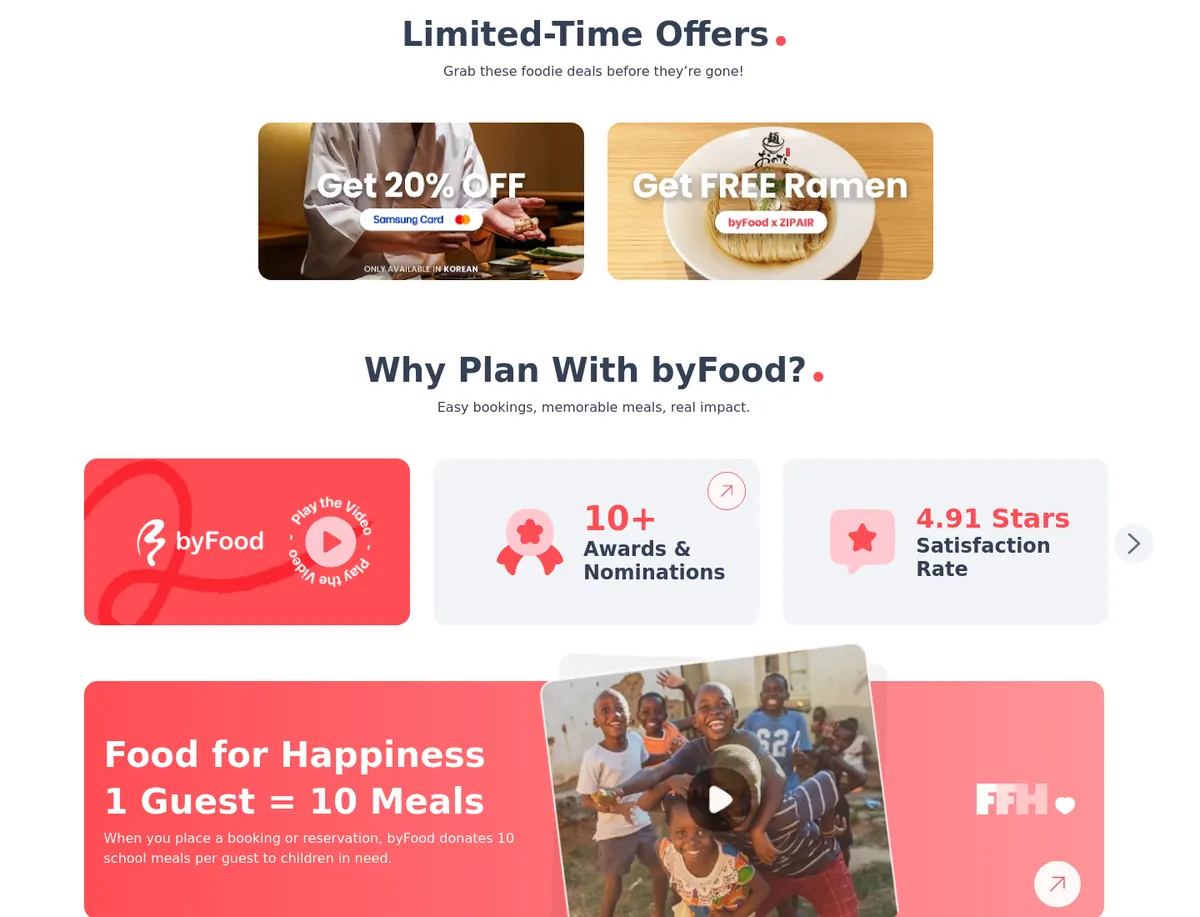 Limited-time offers and the Food for Happiness programme
