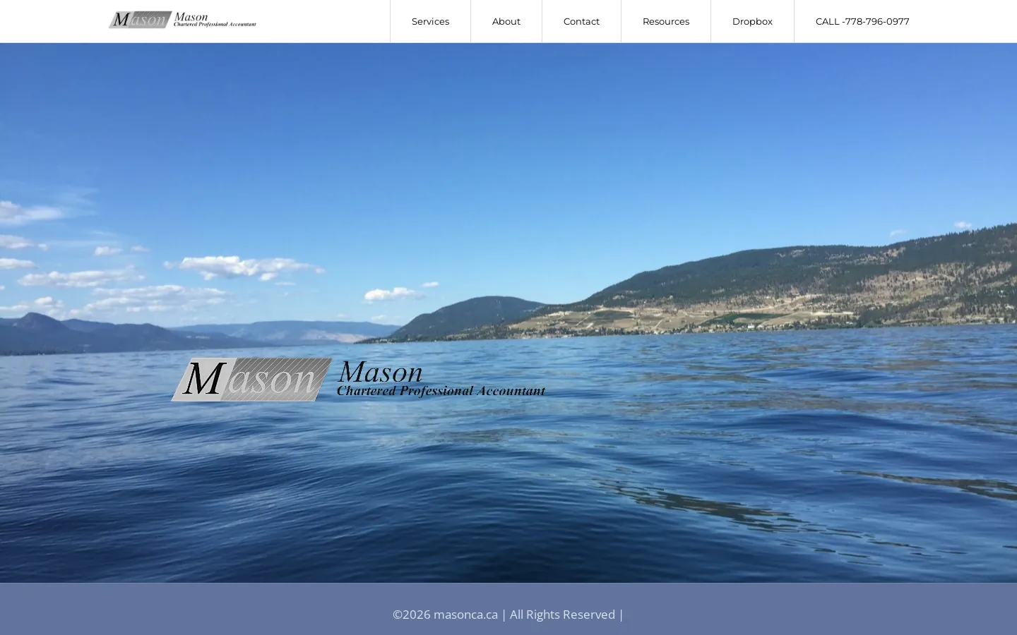 Mason CPA Accounting Firm Website website on desktop