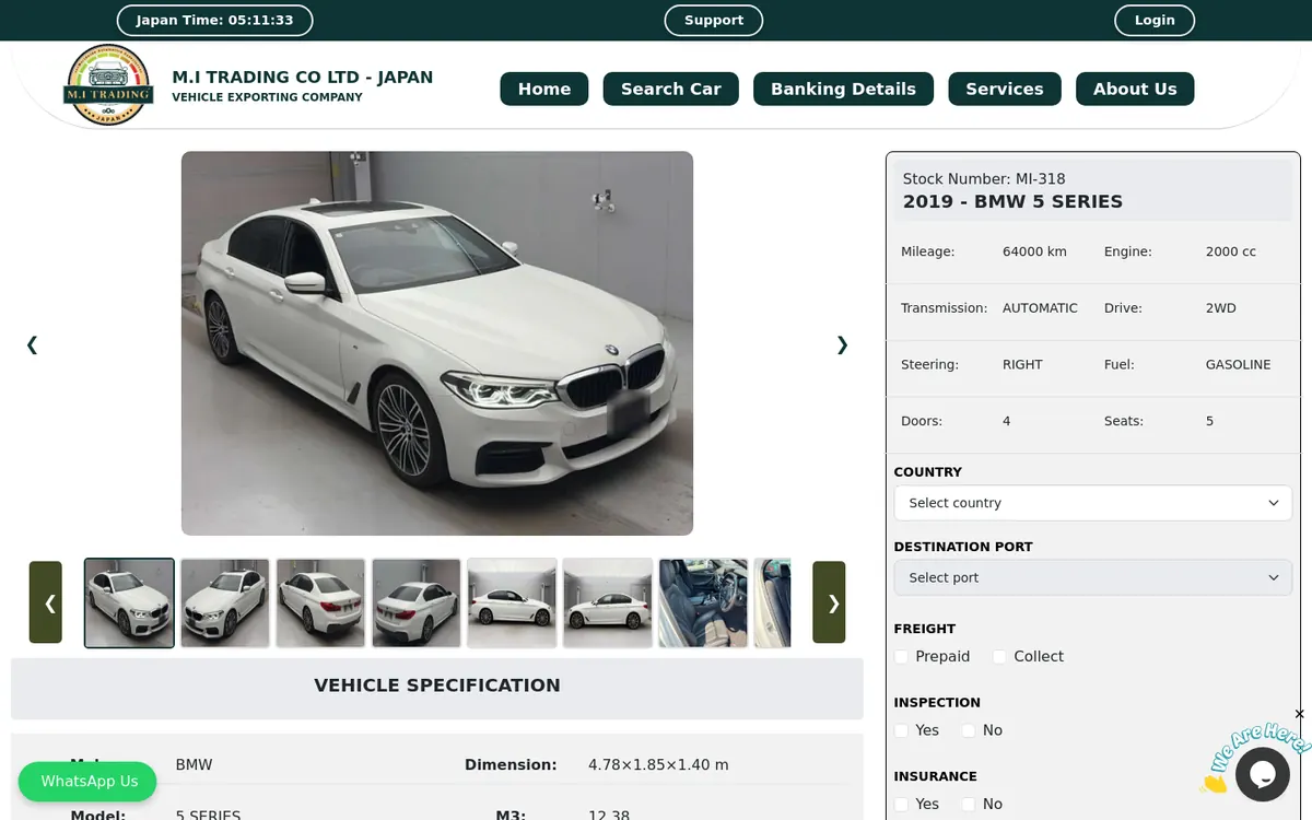 Vehicle details page
