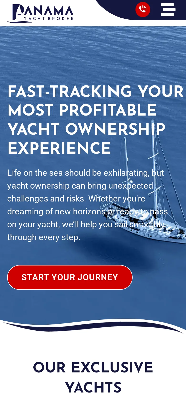 Panama Yacht Broker Website website on mobile