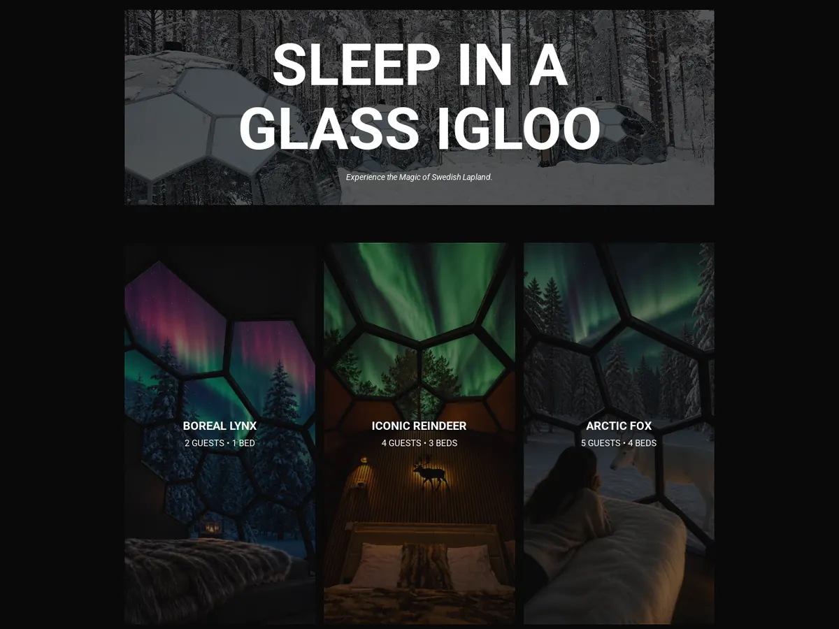 The three glass igloos