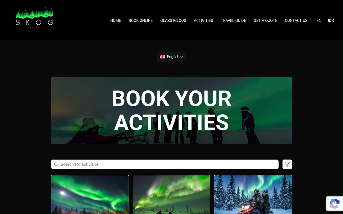 Nordic activities page